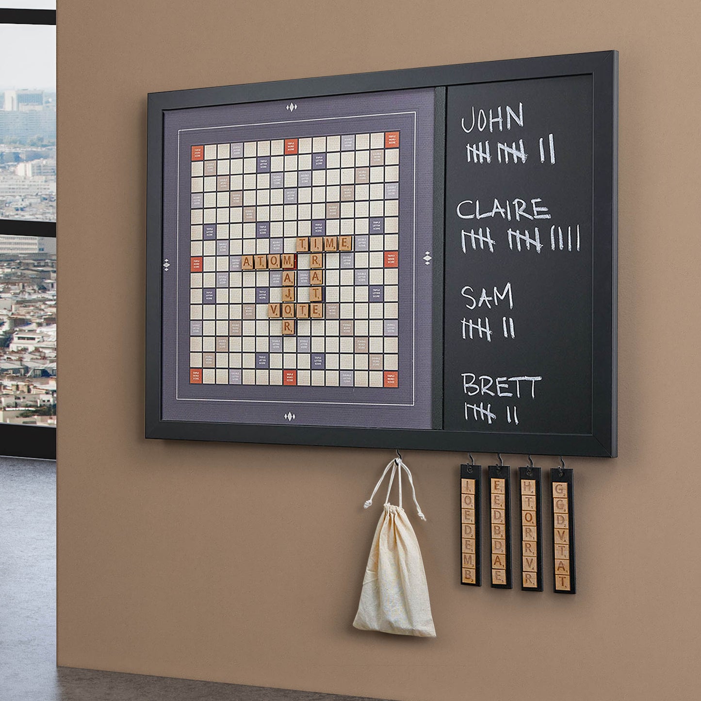 Combo Set of Games & Scrabble - Modern Design