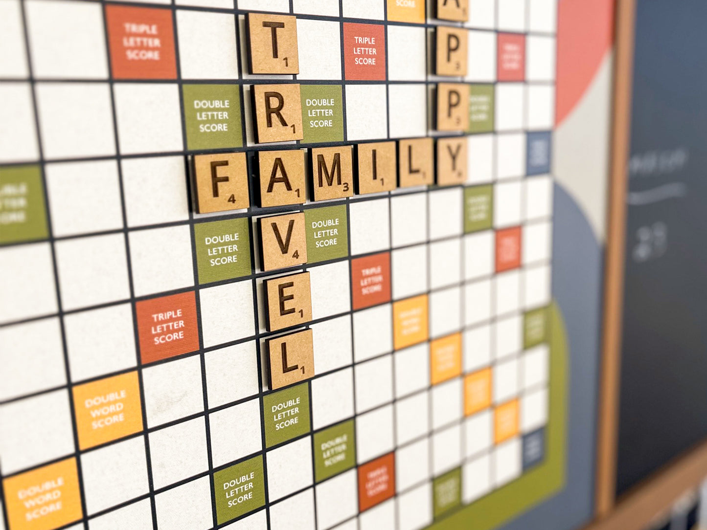 Combo Set of Games & Scrabble - Mid-Century Modern