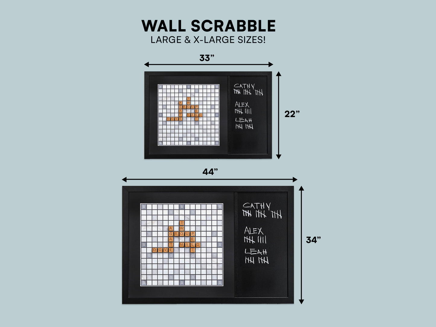 Magnetic Wall Scrabble Game - RETRO Design