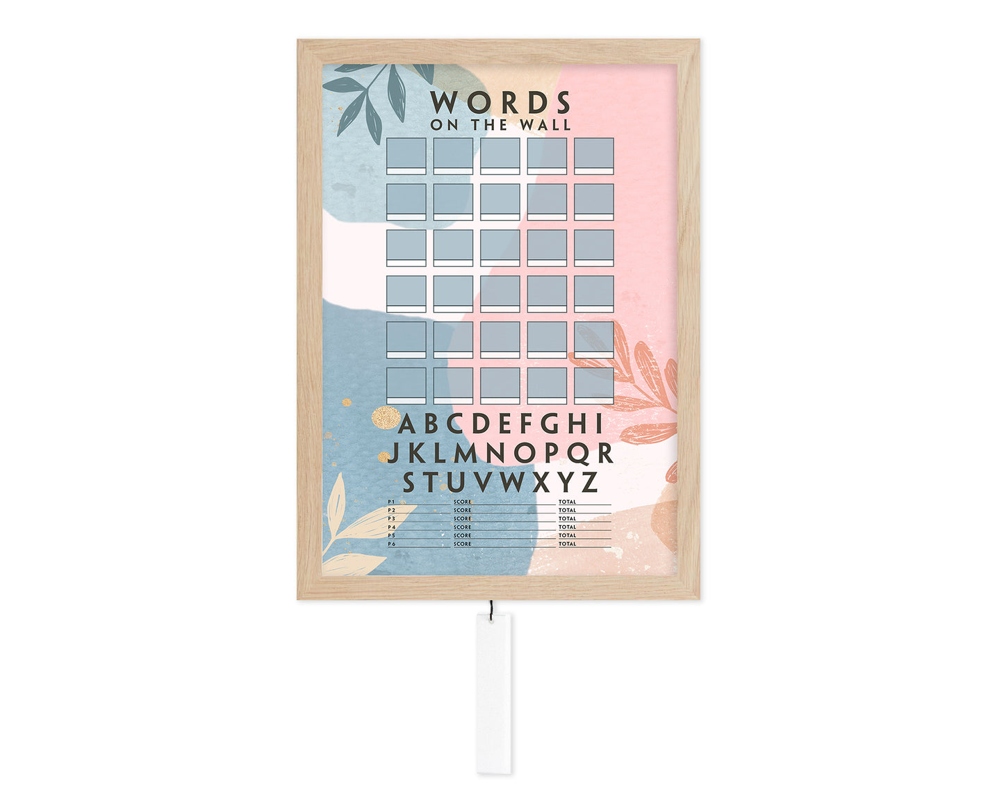 Words on the Wall - Game Room Wall Decor - Playable Family Game - Coastal