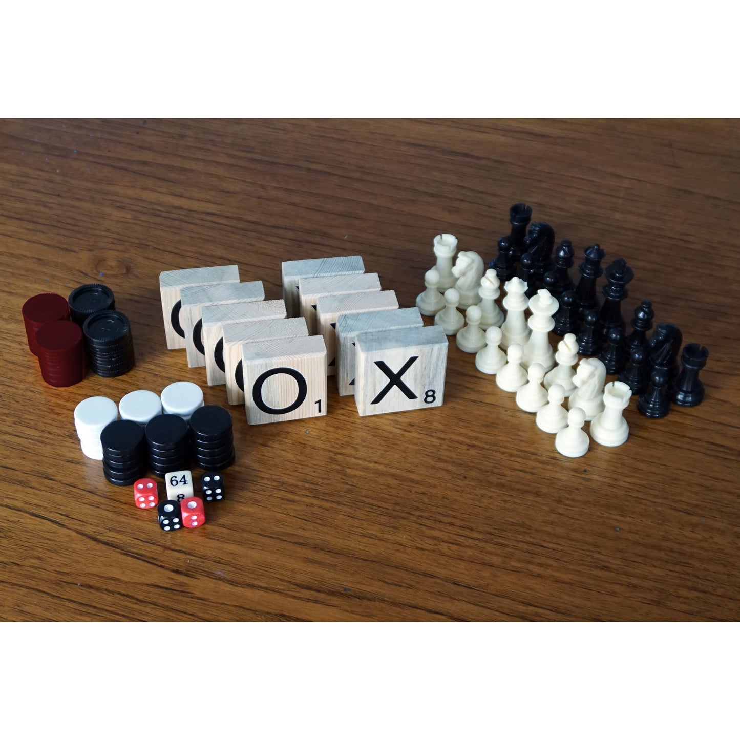 Combo Set of Games & Scrabble - Retro Design