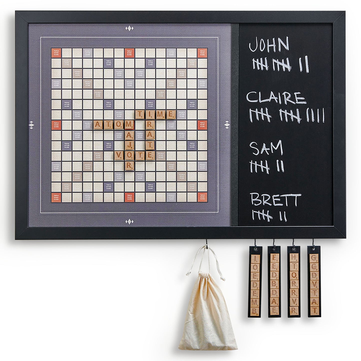Combo Set of Games & Scrabble - Modern Design
