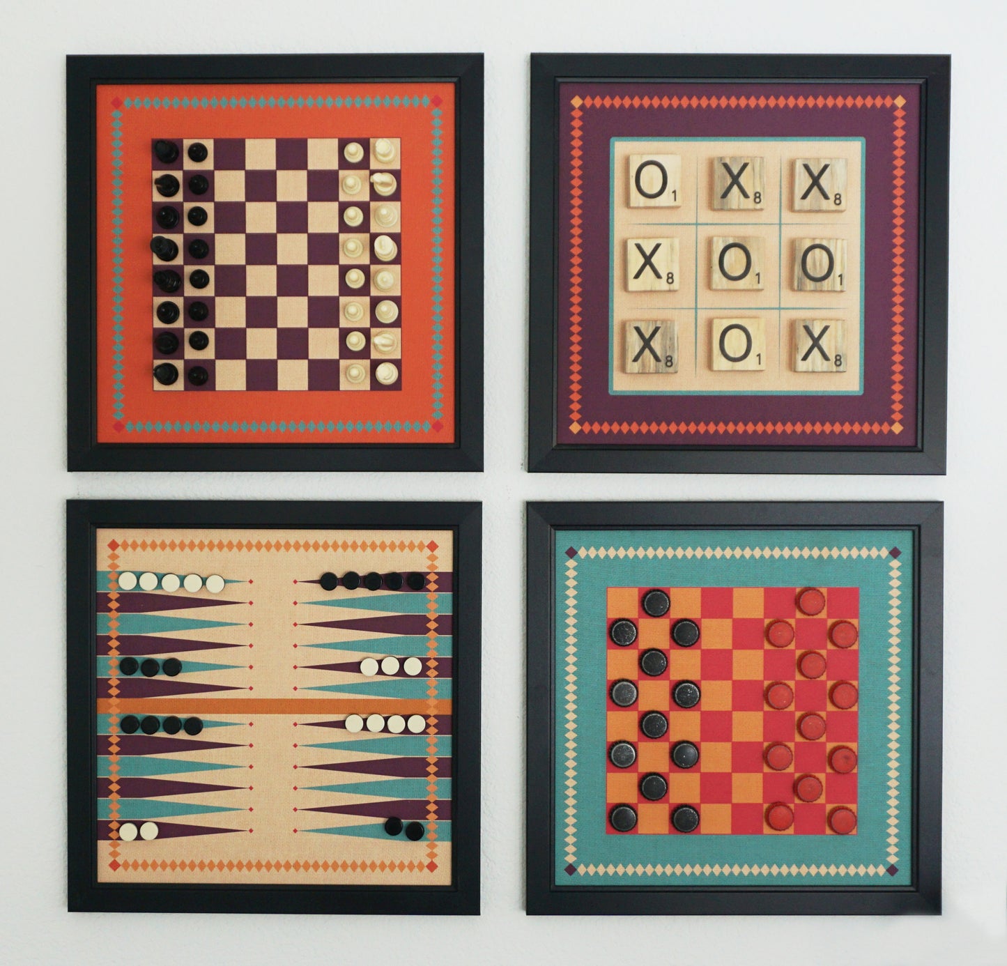 Magnetic Wall Hanging Tic Tac Toe Game - RETRO Design