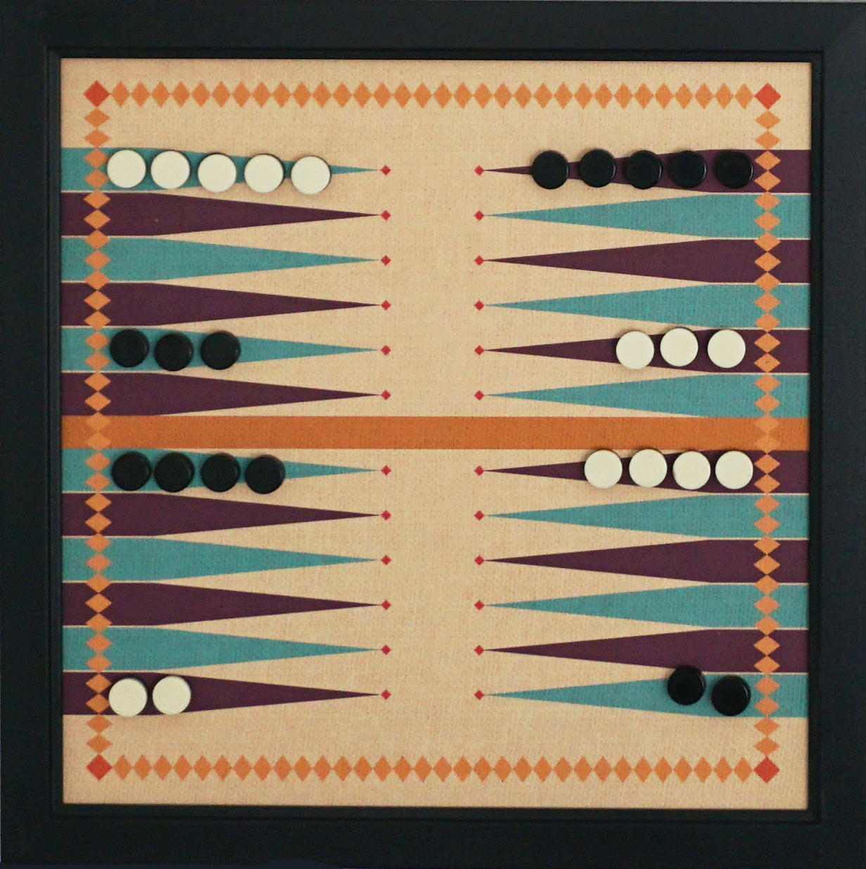 Magnetic Backgammon Game - RETRO Design