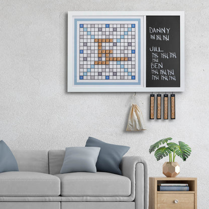 Magnetic Wall Scrabble Game - Beach Wood Design