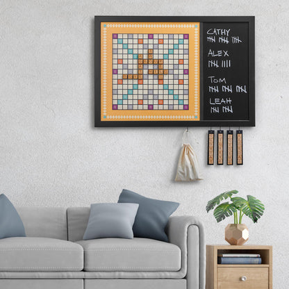 Magnetic Wall Scrabble Game - RETRO Design