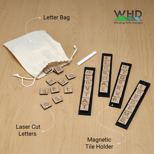 Magnetic Wall Scrabble Game - RETRO Design