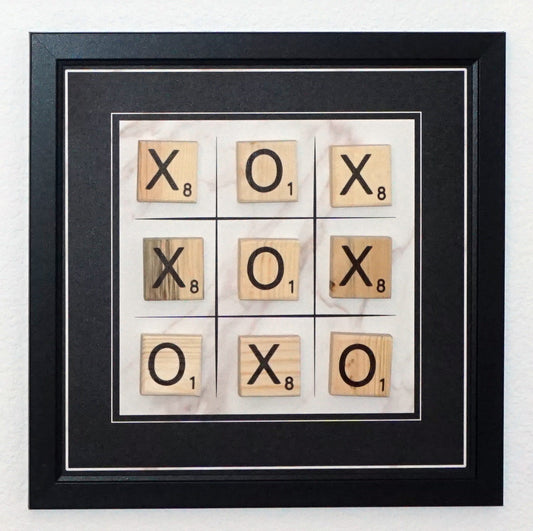 Magnetic Wall Hanging Tic Tac Toe Game - BLACK & WHITE Design