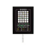 Words on the Wall - Game Room Wall Decor - Playable Family Game - Black & White Design
