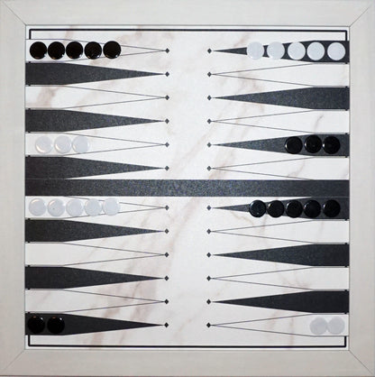 Magnetic Backgammon Game - BLACK & WHITE