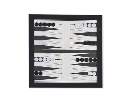 Magnetic Backgammon Game - BLACK & WHITE