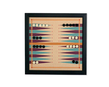 Magnetic Backgammon Game - RETRO Design