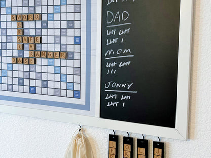 Magnetic Wall Scrabble Game - Beach Wood Design