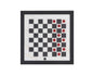 Magnetic Wall Mounted Checkers - BLACK & WHITE Design
