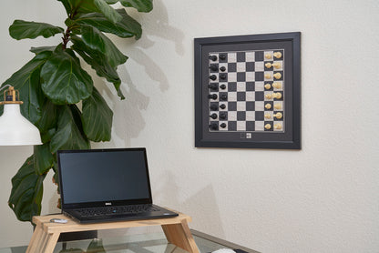 Magnetic Chess Boards - Wall Mounted & Hand Framed - BLACK & WHITE