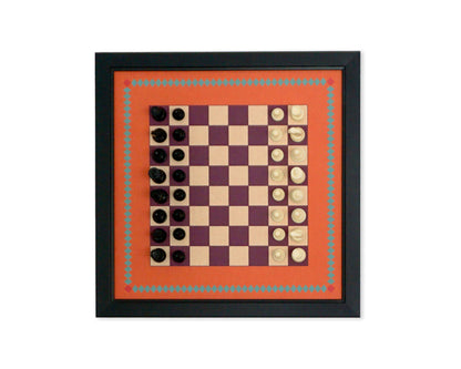 Magnetic Chess Boards - Wall Mounted & Hand Framed - RETRO Design