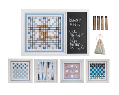 Combo Set of Games & Scrabble - Beach Wood