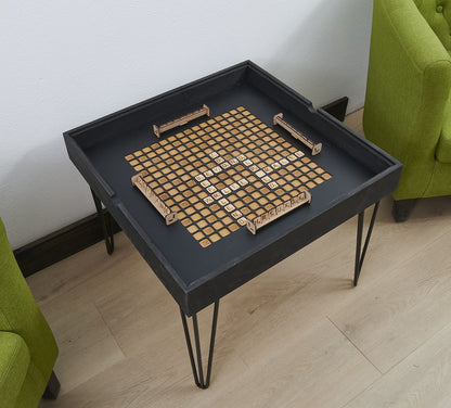 Game Table - Rustic Game coffee table with a removable Acrylic Top