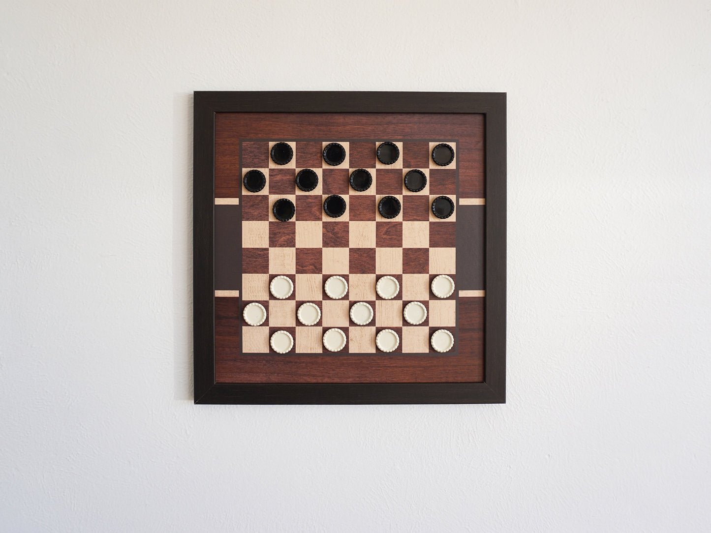 Board Game Wall Decor - 4 pack Magnetic Canvas Games - Dark Wood - Chess,  Backgammon, Checkers, Tic Tac Toe (Copy)