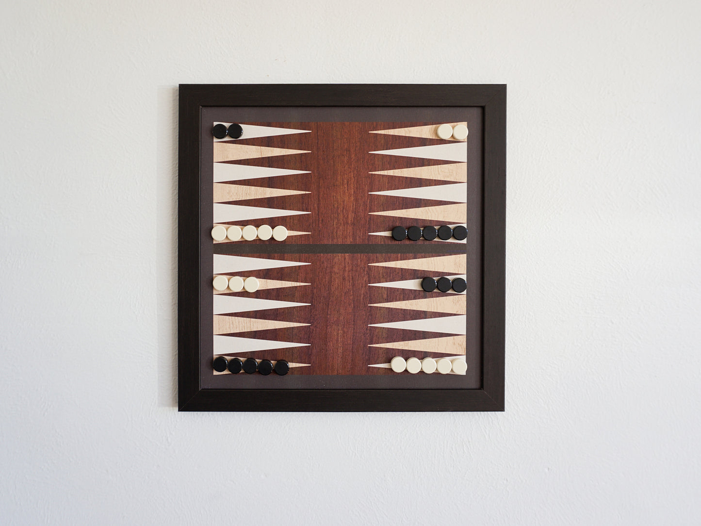 Magnetic Backgammon Game - Dark Wood
