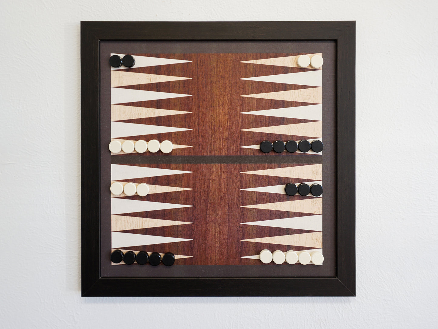 Magnetic Backgammon Game - Dark Wood