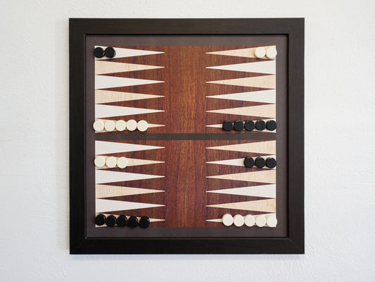 Magnetic Backgammon Game - Dark Wood