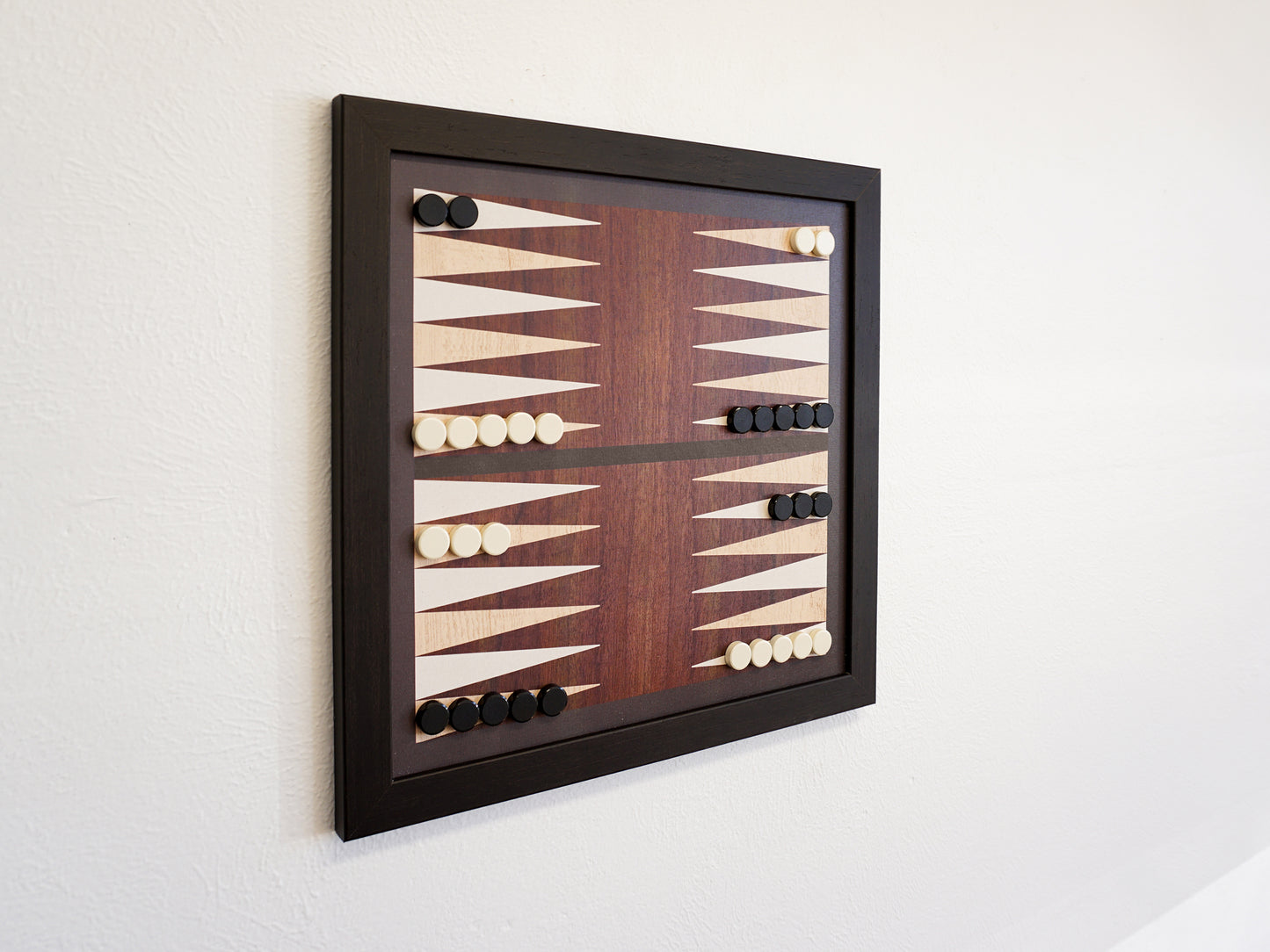 Magnetic Backgammon Game - Dark Wood