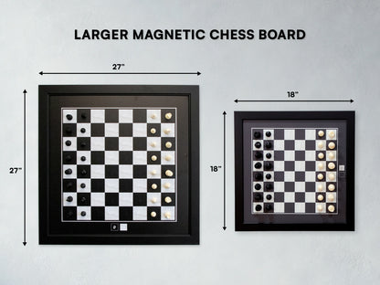 Magnetic Chess Boards - Wall Mounted & Hand Framed - Modern Design