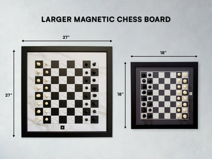 Magnetic Chess Boards - Wall Mounted & Hand Framed - BOHO - JAPANDI