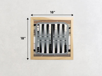 Board Game Wall Decor - 4 pack Magnetic Canvas Games - BOHO/JAPANDI - Chess,  Backgammon, Checkers, Tic Tac Toe