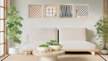 Magnetic Chess Boards - Wall Mounted & Hand Framed - BOHO - JAPANDI