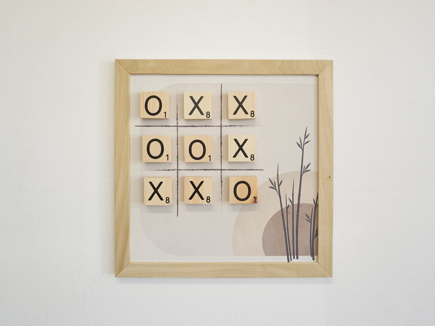 Board Game Wall Decor - 4 pack Magnetic Canvas Games - Nature Light Wood- Chess,  Backgammon, Checkers, Tic Tac Toe (Copy)