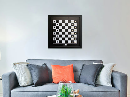Magnetic Chess Boards - Wall Mounted & Hand Framed - BLACK & WHITE