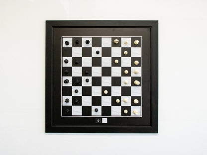 Magnetic Chess Boards - Wall Mounted & Hand Framed - BLACK & WHITE