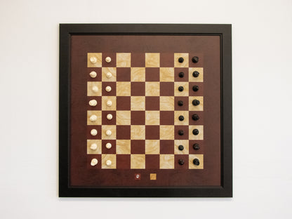 Magnetic Chess Boards - Wall Mounted & Hand Framed - CLASSIC BROWN