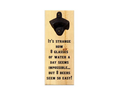 Magnetic Bottle Opener - Humor & Beer