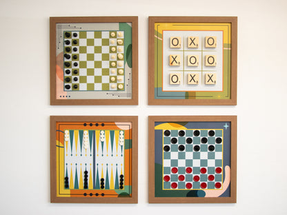 Magnetic Wall Hanging Tic Tac Toe Game - MID-CENTURY MODERN