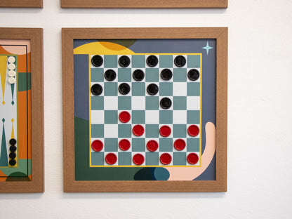 Magnetic Wall Mounted Checkers - MID-CENTURY MODERN