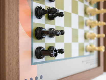 Magnetic Chess Boards - Wall Mounted & Hand Framed - MID-CENTURY MODERN