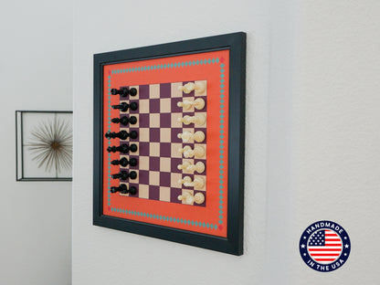 Magnetic Chess Boards - Wall Mounted & Hand Framed - RETRO Design