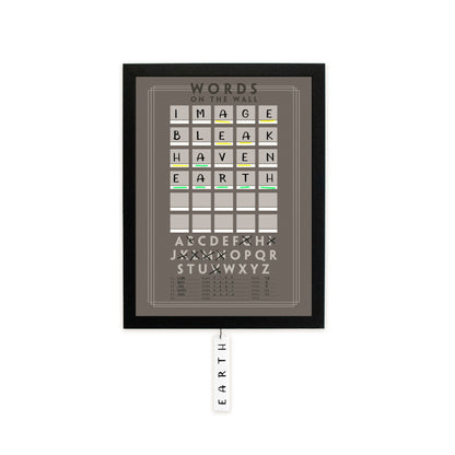 Words on the Wall - Game Room Wall Decor - Playable Family Game - Modern Design
