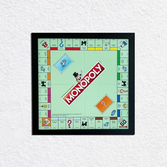 Monopoly Wall Art - Hand framed and playable game room decor
