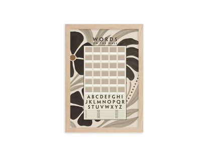 Words on the Wall - Game Room Wall Decor - Playable Family Game - BOHO Design