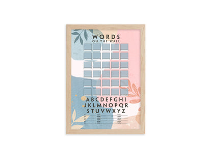 Words on the Wall - Game Room Wall Decor - Playable Family Game - Coastal