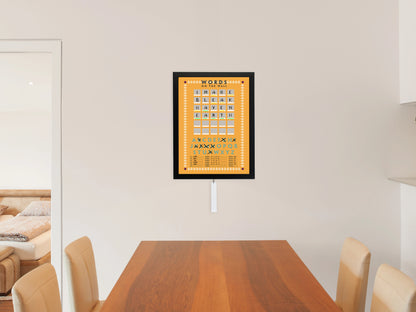 Words on the Wall - Game Room Wall Decor - Playable Family Game - Retro Design