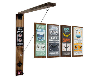 LED Ring and Hook Game with bottle opener & cap catcher