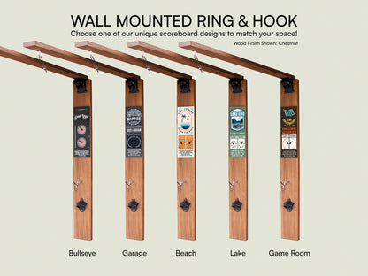 LED Ring and Hook Game with bottle opener & cap catcher