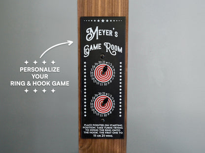 LED Ring and Hook Game with bottle opener & cap catcher