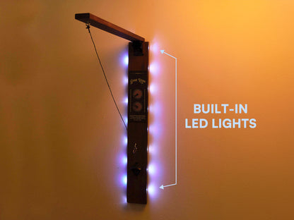 LED Ring and Hook Game with bottle opener & cap catcher