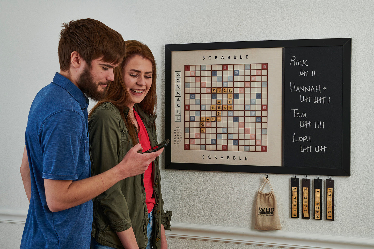 Magnetic Wall Scrabble Game - Classic Tan